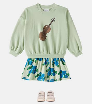 Floral cotton-blend skirt | Mini Rodini
