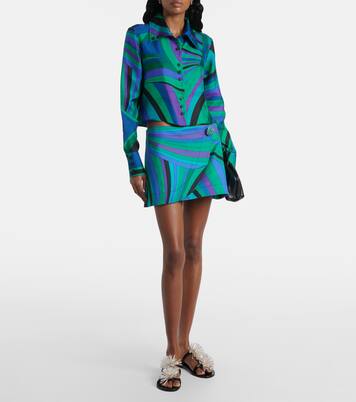 Falda envolvente Iride en mezcla de algodón | Pucci