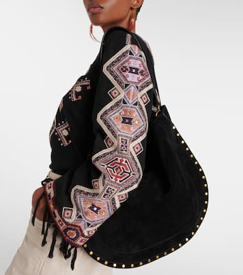 Schultertasche Oskan Soft Medium aus Veloursleder | Isabel Marant