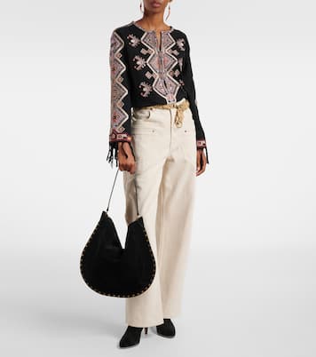 Schultertasche Oskan Soft Medium aus Veloursleder | Isabel Marant