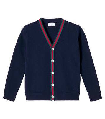 Cárdigan en mezcla de algodón con Web | Gucci Kids