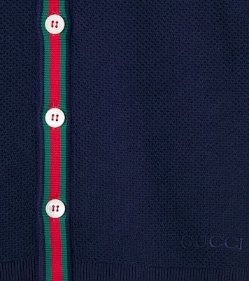Cárdigan en mezcla de algodón con Web | Gucci Kids