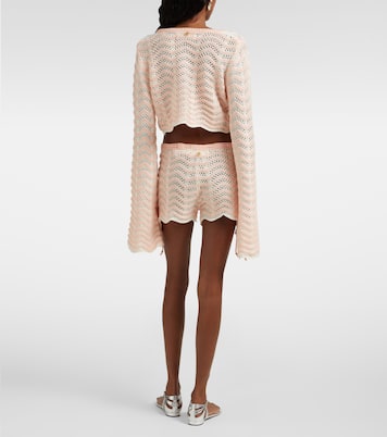 Top raccourci Miana rayé en coton mélangé | Bananhot