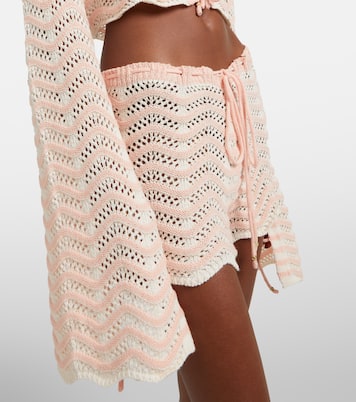 Top raccourci Miana rayé en coton mélangé | Bananhot