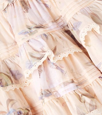 Cascadian floral tiered cotton skirt | Zimmermann Kids