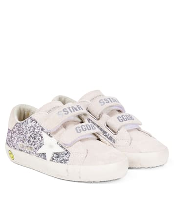Old School glitter and suede sneakers  | Golden Goose Kids
