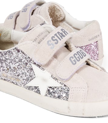 Old School glitter and suede sneakers  | Golden Goose Kids