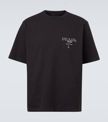 T-Shirt aus Baumwoll-Jersey  | Prada