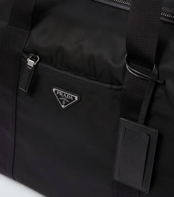Re-Nylon leather-trimmed duffel bag | Prada
