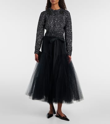 Verzierter Cropped-Cardigan | Erdem