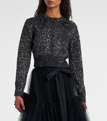 Verzierter Cropped-Cardigan | Erdem