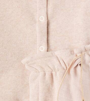 Baby cotton-blend cardigan and sweatpants set | Cozmo