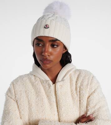 Cable-knit wool and cashmere beanie | Moncler