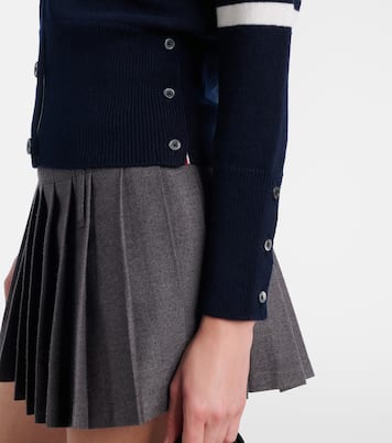 Cardigan 4-Bar en laine vierge intarsia | Thom Browne
