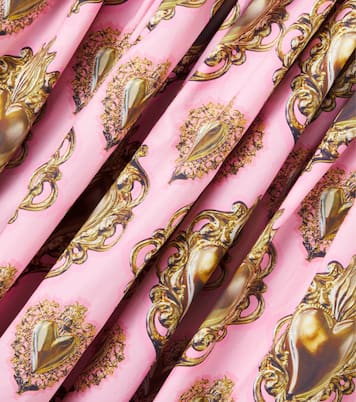 Bedrucktes Kleid aus Baumwollpopeline | Dolce&Gabbana Kids