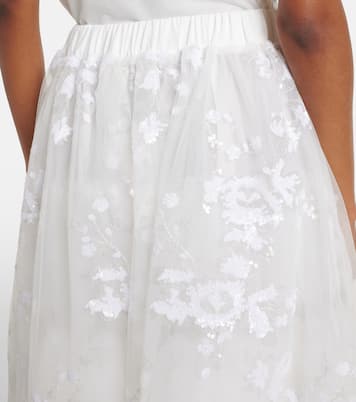 Midirock aus Tüll mit Pailletten | Simone Rocha