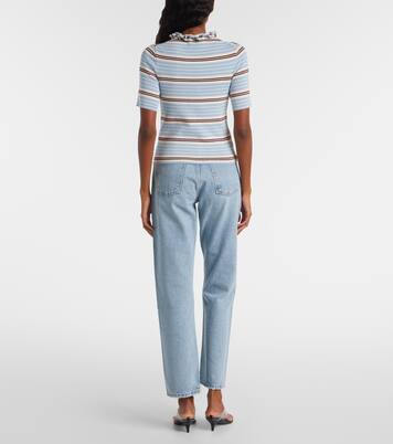 Chain-detail silk and cotton-blend top | Rabanne