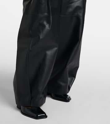 皮革桶形裤装 | Loewe