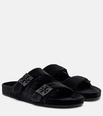 Mellow embellished velvet slides | Tory Burch