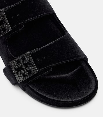 Mellow embellished velvet slides | Tory Burch