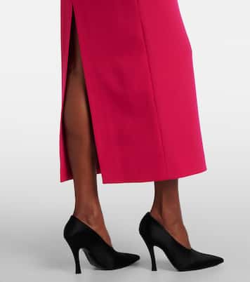 Floral-appliqué off-shoulder cocktail dress | Magda Butrym