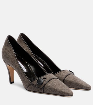 Lulumae 70 herringbone pumps | Manolo Blahnik