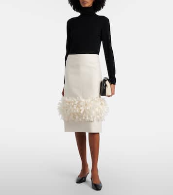 Gonna midi Petal in lana e seta | Toteme