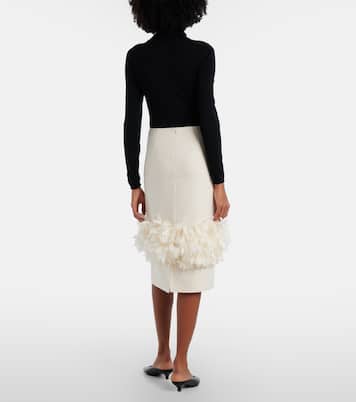 Gonna midi Petal in lana e seta | Toteme