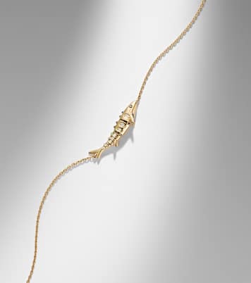 Marlin 9kt gold chain bracelet with diamonds  | Yvonne Léon