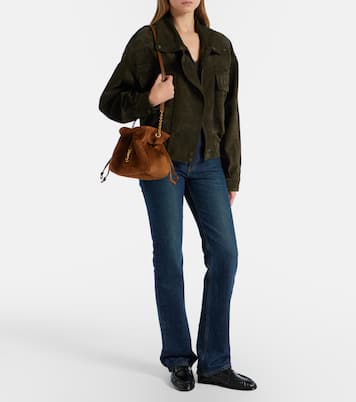 Schultertasche Jamie Small aus Veloursleder | Saint Laurent