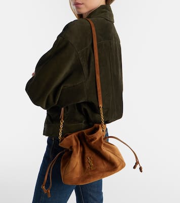 Schultertasche Jamie Small aus Veloursleder | Saint Laurent