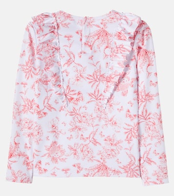 Floral ruffled rashguard top | Tartine et Chocolat