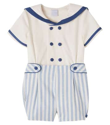 Baby striped cotton top and shorts set | Pepa London