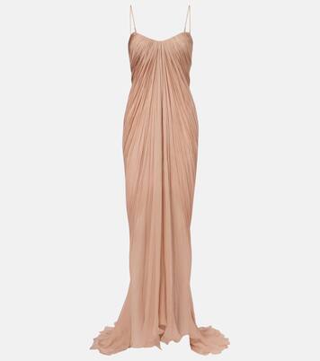 Victoria draped silk bustier gown | Maria Lucia Hohan