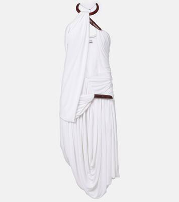 Chime asymmetric draped jersey midi dress | Christopher Esber
