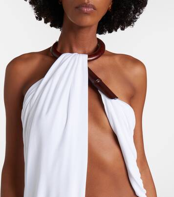 Chime asymmetric draped jersey midi dress | Christopher Esber