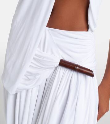 Chime asymmetric draped jersey midi dress | Christopher Esber
