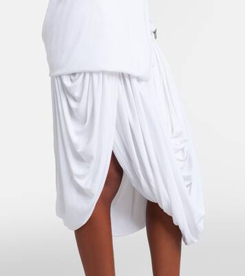 Chime asymmetric draped jersey midi dress | Christopher Esber