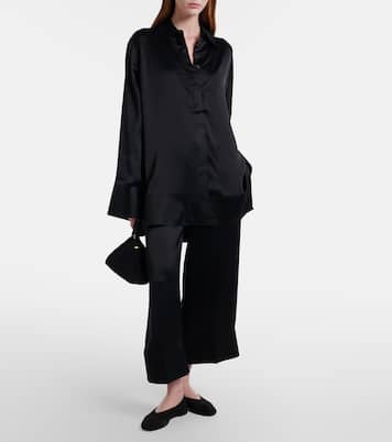 Satin wide-leg pants | Toteme