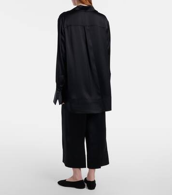 Satin wide-leg pants | Toteme