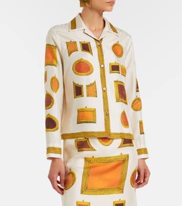 Chemise en soie à imprimé | Versace