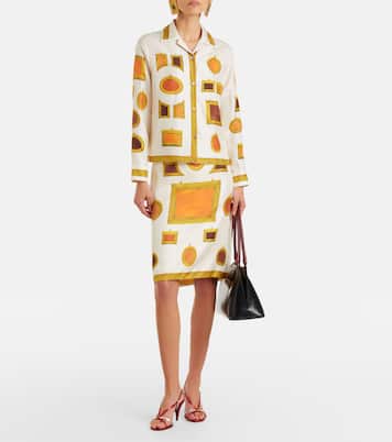 Chemise en soie à imprimé | Versace