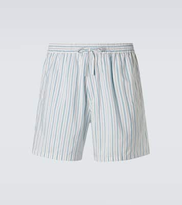 Julian striped silk and cotton shorts | Umit Benan