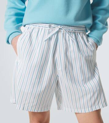 Julian striped silk and cotton shorts | Umit Benan