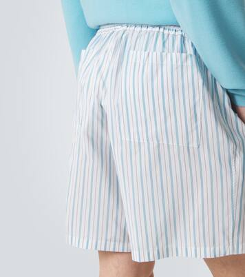 Julian striped silk and cotton shorts | Umit Benan
