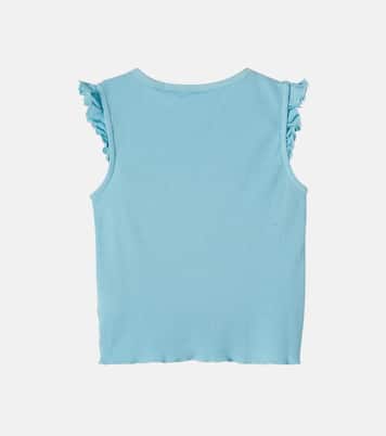 Pixel Daisy ruffled cotton top | Bobo Choses
