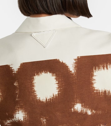 Printed cropped cotton shirt | Prada