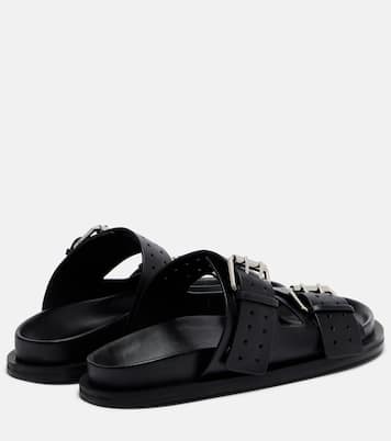 Leon leather slides | A.Emery