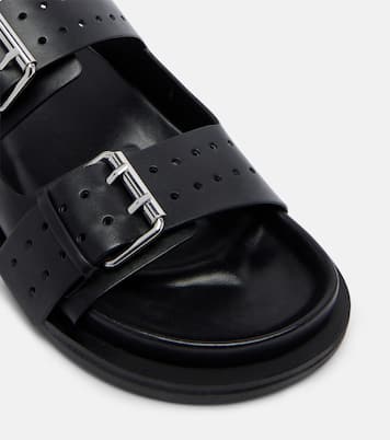 Leon leather slides | A.Emery