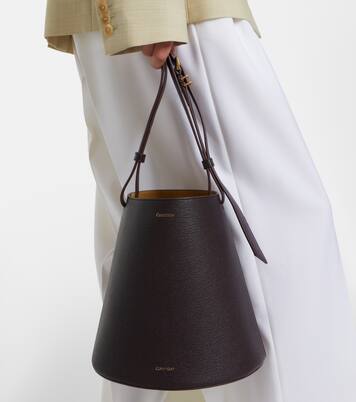 Orbita Small leather bucket bag | Calvin Klein Collection